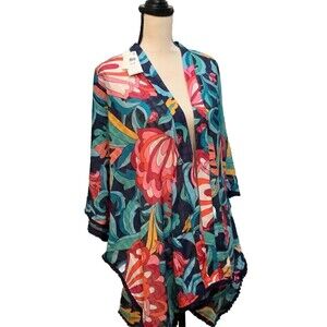 Trina Turk Swim Cover-up Women India Garden Tunic OS NEW with TAGS
